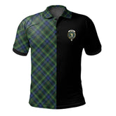 Stewart Hunting Modern Tartan Polo Shirt Half of Me - Cross Style