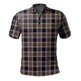 Stewart Navy Tartan Polo Shirt