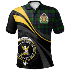 Stewart Old Tartan Polo Shirt - Royal Coat Of Arms Style