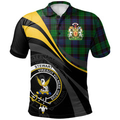 Stewart Old Modern Tartan Polo Shirt - Royal Coat Of Arms Style