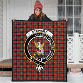 Stewart Royal Modern Tartan Crest Quilt