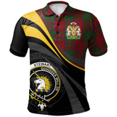 Stewart of Appin 01 Tartan Polo Shirt - Royal Coat Of Arms Style
