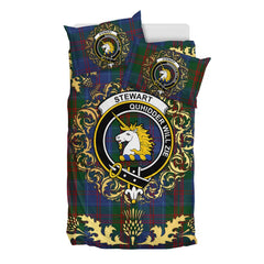 Stewart of Appin 02 Tartan Crest Bedding Set - Golden Thistle Style
