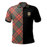 Stewart of Appin Ancient Tartan Polo Shirt Half of Me - Cross Style