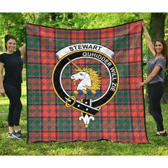 Stewart of Appin Ancient Tartan Crest Quilt