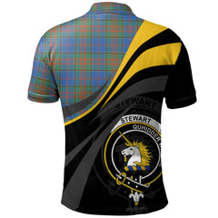 Stewart of Appin Hunting Ancient Tartan Polo Shirt - Royal Coat Of Arms Style