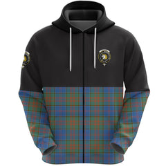 Stewart of Appin Hunting Ancient Clan Half Of Tartan Zipper Hoodie