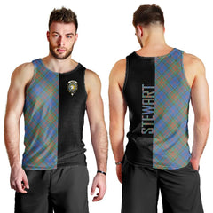 Stewart of Appin Hunting Ancient Tartan Crest Men's Tank Top - Cross Style