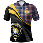 Stewart of Appin Hunting Dress Tartan Polo Shirt - Royal Coat Of Arms Style