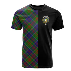 Stewart of Appin Hunting Modern Tartan T-Shirt Half of Me - Cross Style