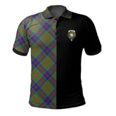 Stewart of Appin Hunting Modern Tartan Polo Shirt Half of Me - Cross Style