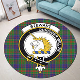 Stewart of Appin Hunting Modern Tartan Crest Round Rug