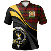 Stewart of Ardshiel Tartan Polo Shirt - Royal Coat Of Arms Style