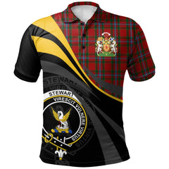 Stewart of Fingask Tartan Polo Shirt - Royal Coat Of Arms Style