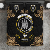Strang (or Strange) Crest Black Bedding Set