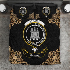Strang (or Strange) Crest Black Bedding Set