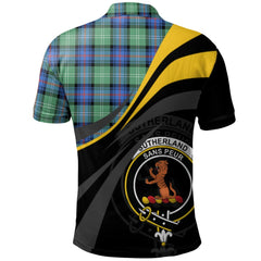 Sutherland Ancient Tartan Polo Shirt - Royal Coat Of Arms Style