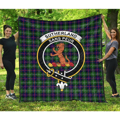 Sutherland Modern Tartan Crest Quilt
