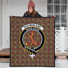 Sutherland of Duffus Tartan Crest Quilt