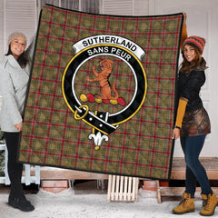 Sutherland of Duffus Tartan Crest Quilt