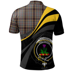 Thompson special grey Tartan Polo Shirt - Royal Coat Of Arms Style