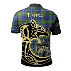 Turnbull Hunting Tartan Polo Shirt Viking Wolf