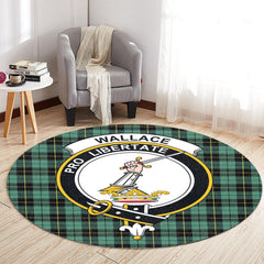 Wallace Hunting Ancient Tartan Crest Round Rug