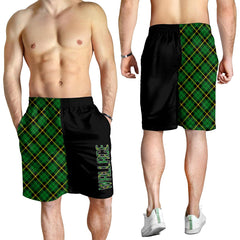 Wallace Hunting Green Tartan Crest Men's Short - Cross Style