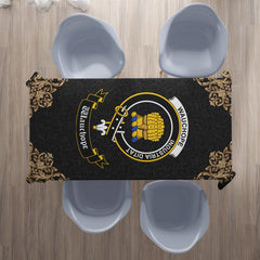 Wauchope (or Waugh) Crest Tablecloth - Black Style