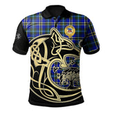 Weir Modern Tartan Polo Shirt Viking Wolf