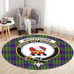 Whitefoord Modern Tartan Crest Round Rug