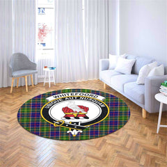 Whitefoord Modern Tartan Crest Round Rug