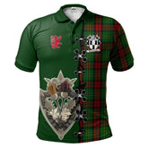 Blackstock Hunting Tartan Polo Shirt - Lion Rampant And Celtic Thistle Style