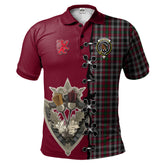 Borthwick Tartan Polo Shirt - Lion Rampant And Celtic Thistle Style