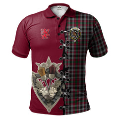 Borthwick Tartan Polo Shirt - Lion Rampant And Celtic Thistle Style