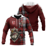 Brodie Dress Tartan Hoodie - Lion Rampant And Celtic Thistle Style