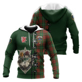 Bruce Hunting Tartan Hoodie - Lion Rampant And Celtic Thistle Style