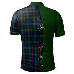 Campbell of Cawdor Modern Tartan Polo Shirt - Lion Rampant And Celtic Thistle Style
