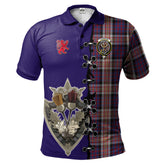 Carnegie Tartan Polo Shirt - Lion Rampant And Celtic Thistle Style