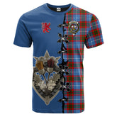 Congilton Tartan T-shirt - Lion Rampant And Celtic Thistle Style