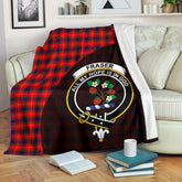 Fraser Modern Tartan Crest Blanket Wave Style