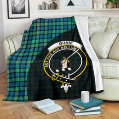 Gunn Ancient Family Tartan Crest Blanket - 3 Sizes