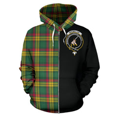 MacMillan Old Ancient Tartan Crest Zipper Hoodie - Half Of Me Style