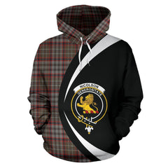 Nicolson Hunting Weathered Tartan Crest Hoodie - Circle Style