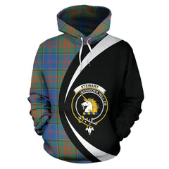 Stewart of Appin Hunting Ancient Tartan Crest Hoodie - Circle Style