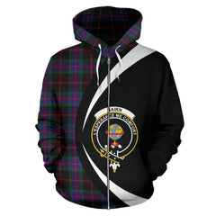 Nairn Tartan Crest Zipper Hoodie - Circle Style