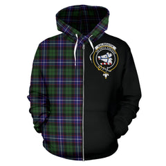 Galbraith Modern Tartan Crest Zipper Hoodie - Half Of Me Style