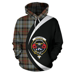 MacLeod of Harris Weathered Tartan Crest Hoodie - Circle Style