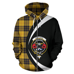 MacLeod of Lewis Ancient Tartan Crest Zipper Hoodie - Circle Style