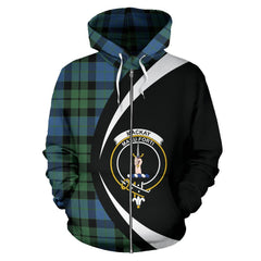 MacKay Ancient Tartan Crest Zipper Hoodie - Circle Style